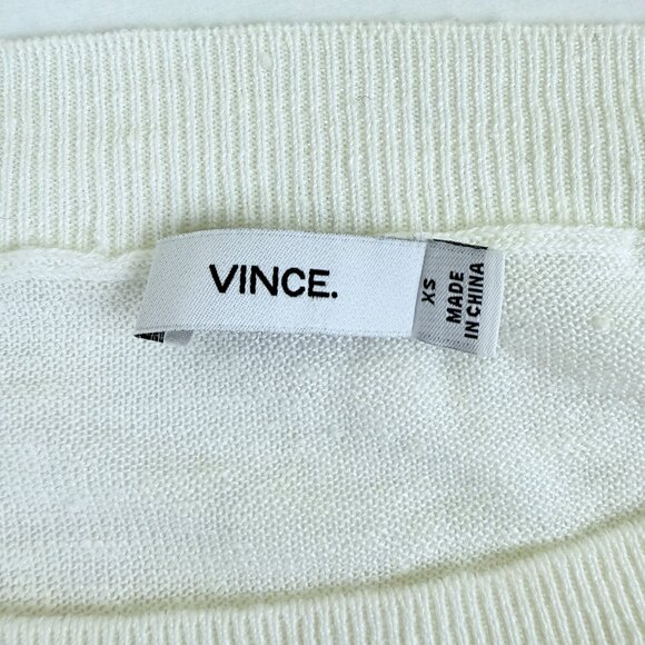 Vince 100% Linen Boxy Stripe Sweater Relaxed Fit – XS - Picture 3 of 8